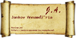 Jankov Annamária névjegykártya